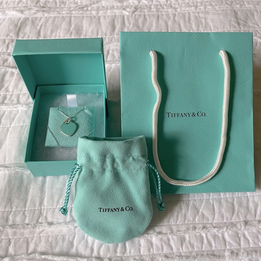 Tiffany Blue Heart Tag pendant with Tiffany 18” chain